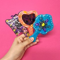 지점토 공예 거울 만들기 전통 만들기 놀이 diy 미술 키트, 2. 꽃 거울, 공예용 니스