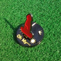 (2개) 이색 골프 볼마커 Oh my 필드 스트레스 No 판촉 선물 시상 사은품