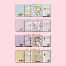 홈앤키즈 카카오프렌즈 4단 점착메모지 포스트잇 라이언 어피치 네오 프로도