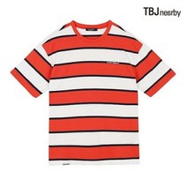 TBJ 티비제이 Nearby. [단독 행복가 초특가전] 유니 남녀공용 미니쮸리 멀티 컬러 스트라이프 반팔 티셔츠 고급스러운 득템!