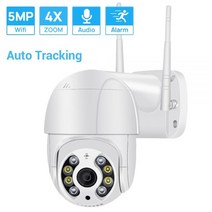 5MP 미니 PTZ 와이파이 카메라 H.265 자동 추적 1080P 무선 IP 4xDigital 줌 AI 인간 감지 듀얼 광원 ICSEE, 1080P 32G 카드 추가, 영국 플러그
