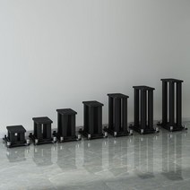 북쉘프 메탈 우드 철재 스피커 스탠드, 30x35x70, 블랙