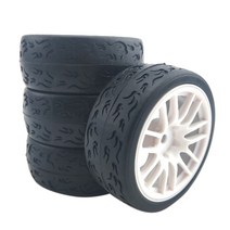 NONE 4개 RC 1/10 자동차 타이어 휠 허브 림 육각 12Mm 1:10 HPI HSP 로드 랠리 카 플랫 런 드리프트 빅풋 부품 B, 보여진 바와 같이