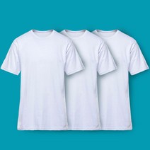 노스탤지어 남녀공용 순면 라운드 반팔 티셔츠 화이트3장 1세트+고급 무봉제 마스크