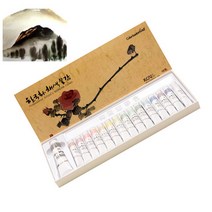 한지 동양화 물감 채색 7.5ml 16색 세트 붓 서예 한국화채색, 상품선택