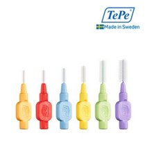 테페 스웨덴 교정용 임플란트용 치간칫솔 엑스트라 소프트 0.45~1.1mm 6개입, 퍼플 1.1mm, 6개