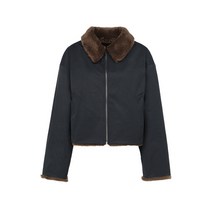 (정식매장판H) AMOMENTO 22FW NEW 아모멘토 여성 리버시블 시어링 크롭 자켓(AM22FWW05JK BLACK) 블랙