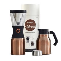 아소부(Asobu) 100% BPA FREE 침출식 콜드 브루 메이커 추가 소모품 X, 1개, 카퍼
