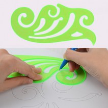 [이서지니]파도 구름 모형자 1P 운형자 자 학용품자 템플레이트 멀티모형자, 상세페이지 참조, 상세페이지 참조