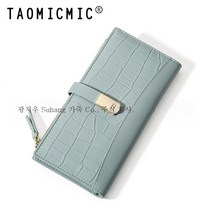 DFMEI 뉴 한국판 패션트렌드 더블 여성지갑 ins 심플 멀티칼라체인 푸 머니클립