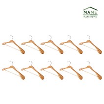 MAME 스텐 우드 플라스틱 실리콘 고급 옷걸이 18종 모음, 고급원목 정장옷걸이 10개묶음