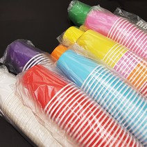 칼라 종이컵 50개입, 보라