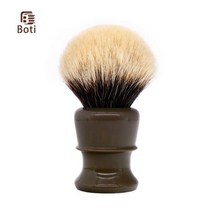 면도브러쉬 Boti 브러시 면도 순수 갈색 수지 손잡이 SHD, 26mm