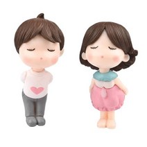 Sweety 연인 커플 의자 인형 미니어처 요정 정원 그놈 모스 테라리움 수지 공예 홈 인테리어, 019