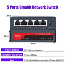 와이파이 네트워크 네트워킹 KuWFi 기가비트 스위치 100/1000Mbps 5/8/10 포트 RJ45 LAN 허브 데스크탑 고속 이더넷 사무실 기숙사 가정용, [01] 5 Ports Gigabit, 01 5 Ports Gigabit