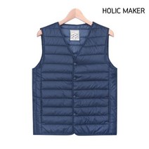 홀릭메이커 패딩조끼 HSD001 남성 롱코트 데일리