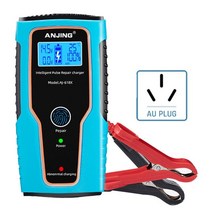 100AH 12V 6A 자동차 배터리 충전기 펄스 수리 100V-250V 바이크 오토바이 충전기용 자동 습식 건식 납산, 01 AU  Plug