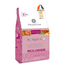 네츄럴코어 강아지 사료 에코6 살몬(연어) 중간알(12mm) /큰 알(17mm) 2kg 2.4kg+하루유산균3p 1종(면역력 강화 피부재생 가수분해 연어 오리 살코기 각종 기능성, 에코6 중간알(12mm) 2kg+하루유산균3p 1종