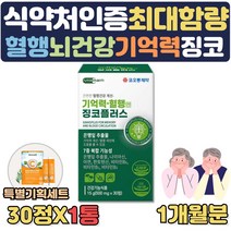식약처인증 부모님 노인 혈행개선 징코 영양제 부모님 뇌건강 도움 ginko blood circulation 노인 진코 어르신 종합 영양제 비타민 아연 판토텐산 은행잎 플라보놀배당, 1개월분
