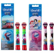 오랄비 어린이 전동 칫솔 헤드 리필 2입 영유아 용품 양치 치아 키즈 구강 헤드 치카치카 오랄비 유아 전동 습관 ★jun☆a, ※­선택:남아용리필▣