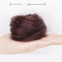 Makone 여성 인조 패션 가발 스타일 내추럴 똥머리 묶음머리, 개, 신공예 퀄리티진발직발링다크브라운