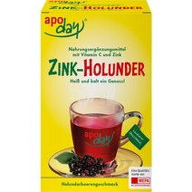 [독일 내수 정품](아포데이) APODAY Holunder Vitamin C+Zink zuckerfrei Pulver 10X10g, 1개