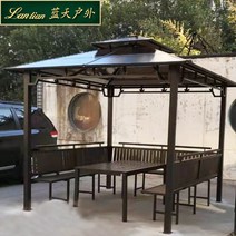 조립식 파고라 제작 테라스 야외 썬룸 사각 정자 전원주택 원두막 육각정 야외 캐노피 바비큐장 캠핑 글램핑 펜션 민박 정원 옥상 주택 15, 클래식 2.52.5m 4기둥 파빌리온