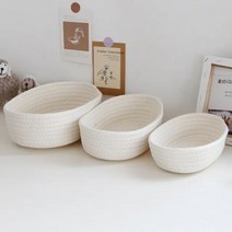 수제 꼰 스토리지 바구니 밀짚 라탄 책상 주최자 피크닉 과일 박스 화장품 컨테이너 358302, WHITE