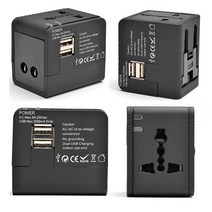 USB 충전 해외 여행용 멀티 어댑터(블랙), 상세페이지 참조