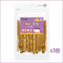 국산 한돈 돼지껍데기 중형견 개껌 3봉 애견껌 체중관리 동물병원 동물 펫, 1개