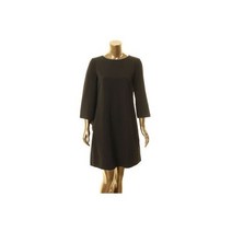 ANNE KLEIN 여성 케이프 크레이프 스플릿 슬리브 시프트 원피스 TEDO 40대여성