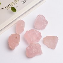 혼합석 원석 플루오라이트 크리스탈 보석 탄생석 풍수용품 행운 천연 미네랄 샘플 모양 암석 치유 가정, 100 그램, 로즈 쿼츠