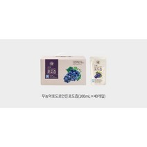 초록마을 무농약 포도로 만든 포도즙 100mL x 40개입 1개