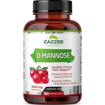 재지 디만노스 1000mg 180캡슐 Zazzee D-Mannose, 1개, 180개