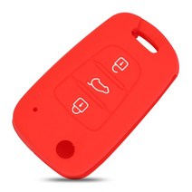원격시동 스마트키 복사 경보기 차키 순정 버튼 자동차 원격 3 버튼 접이식 플리드 자동차 키 케이스 커버, 02 red_03 For Kia