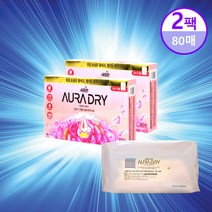 샤푸란 건조기시트 아우라 드라이 2팩80장 세탁 섬유유연시트 건조기용 시트 스윗만다린피오니 김희선