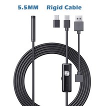 배관내시경카메라 관로탐지기 하수구 정화조 산업용 내시경 카메라 5.5MM 7MM 내시경 카메라 3 인 1 c타입, 04 5.5MM Rigid Cable_05 5m