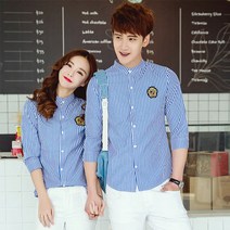 가바바 직수입 커플 빅사이즈 헨리넥 스트라이프셔츠 5XL까지 G2879