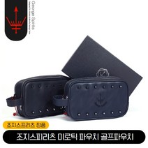 조지스피리츠 골프 파우치 백 조지스프리츠 미로틱 P 투지퍼 골프 손가방 남성 여성, 블랙