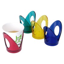 애니티)종이컵 핫 홀더(4개입)레드.그린.옐로우.블루-박스(36개입)