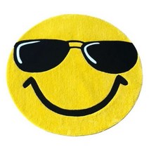 러그 타로 만다라 멍석 북유럽 원형 만화 스마일 가정용 카펫 거실 침실 바닥 매트 기계 세탁 가능, Diameter 80CM, B