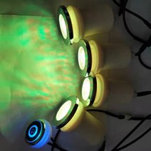 켠테이너 수영장 깊은 테라스 풀장 4pcs RGB 수 중 LED 목욕 스파 hottub 빛 램프 1 스위치 컨트롤러와 어, 01 0-5W