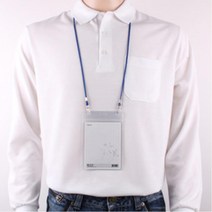 면접용 이름표 양쪽고리 학생증 케이스 50개 파티션명찰 명찰, 02)미디어명찰-군(검정)