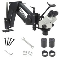 보석 금 세공 금속 공예 광학 도구 돋보기 스탠드 없는 클리어 현미경 다이아몬드 세팅, 85mm with LED light