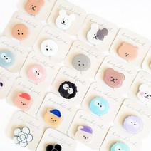 그립톡 핸드폰 커플 에폭시 스마트폰 거치대 동물 스마트톡, 15. 에폭시 분홍먼지