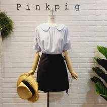 핑크피그 잔체크둥근카라원피스(PPA21BL1095)