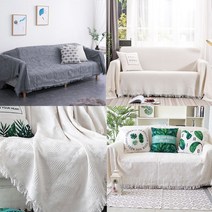 패드 토퍼 매트 2인용 3인용 덮개 커버 B 천갈이 빨아쓰는 쇼파 4인용, 5.화이트 그리드_M(180x230)cm