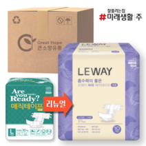 아유레디 겉기저귀 매직테이프 안심 대형 10매 2팩(르웨이 대체)