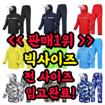 우비 낚시 배달 오토바이 레인캡 비옷 상하의세트 방수 방풍, 네이비카모