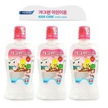 [해피유니몰] (딸기 3개) 가글하는 습관# 충치예방 저자극 가그린 어린이용380ml/딸기향, 딸기맛 3개